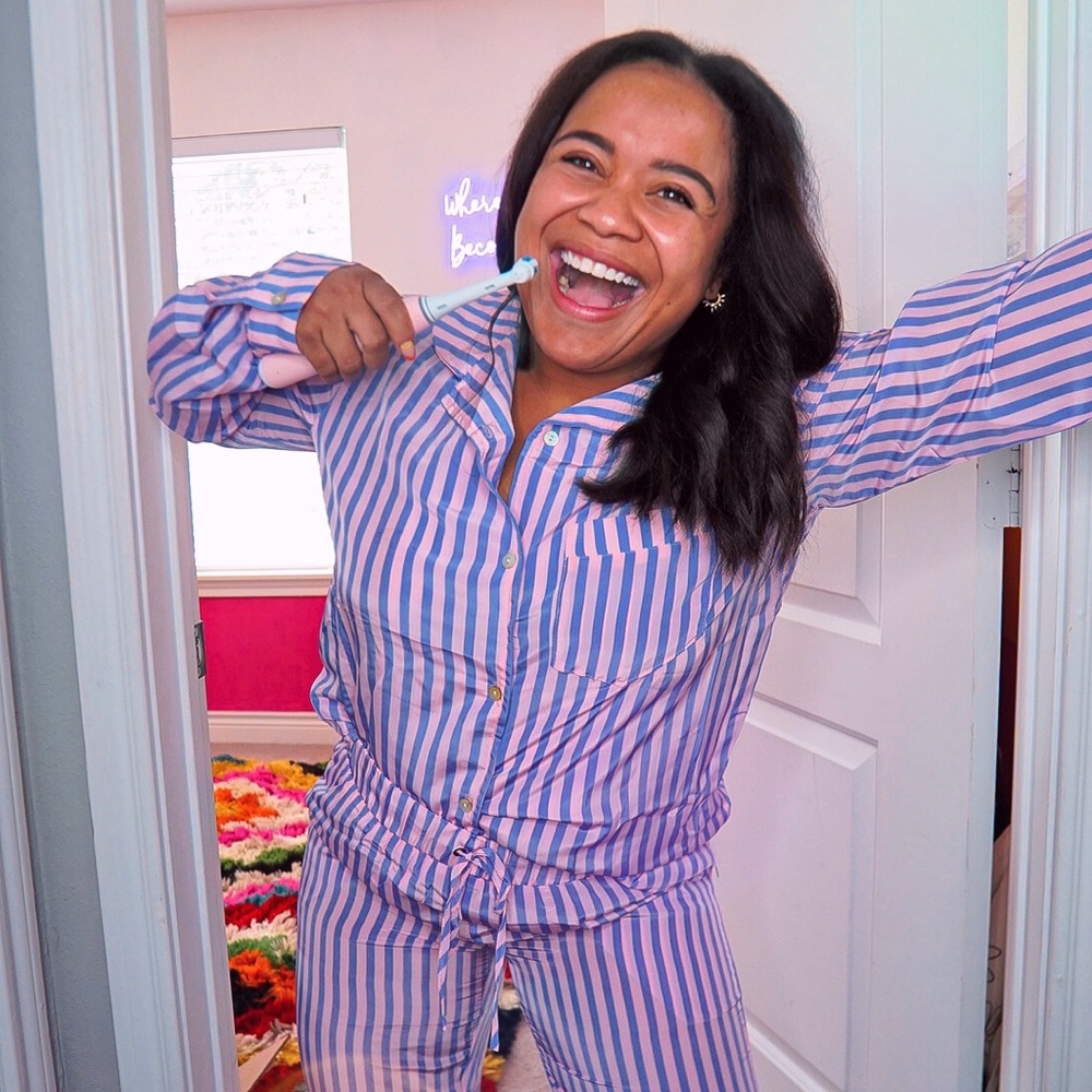 NWT BUDDYLOVE PINK AND PURPLE STRIPE PAJAMAS
